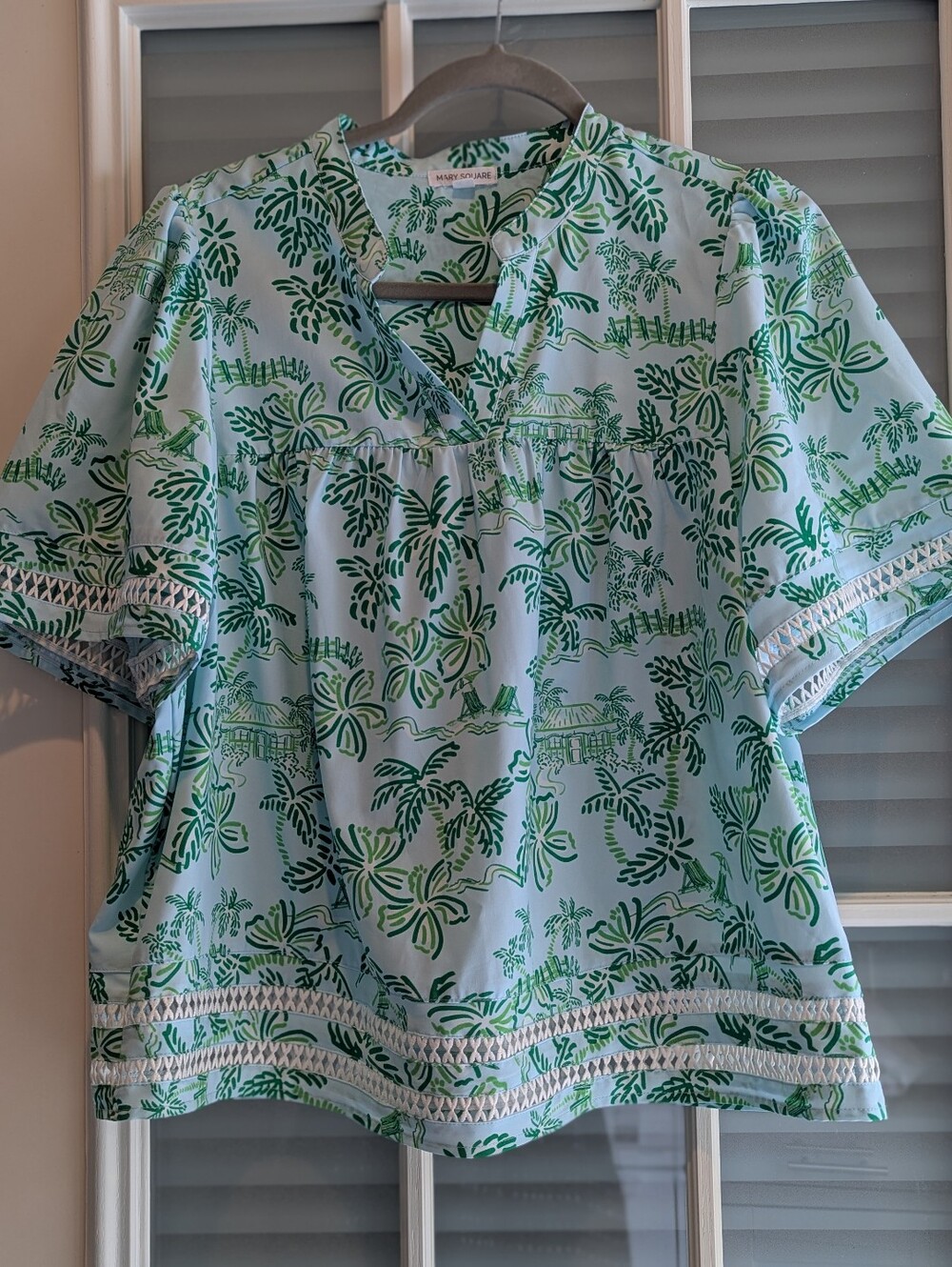Mary Square print Blouse